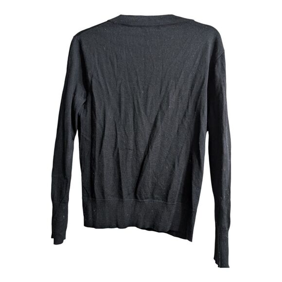 Jcrew black 💯 merino wrap cardigan sz S - Picture 3 of 5